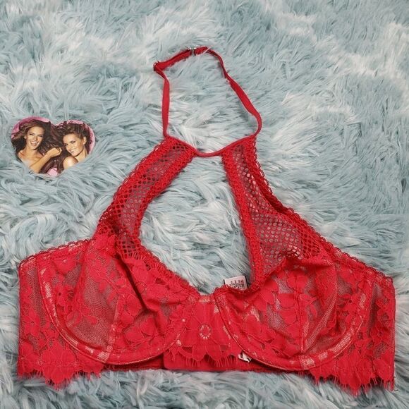 VS DREAM ANGELS Unlined Halter Bra High Neck - Picture 1 of 6